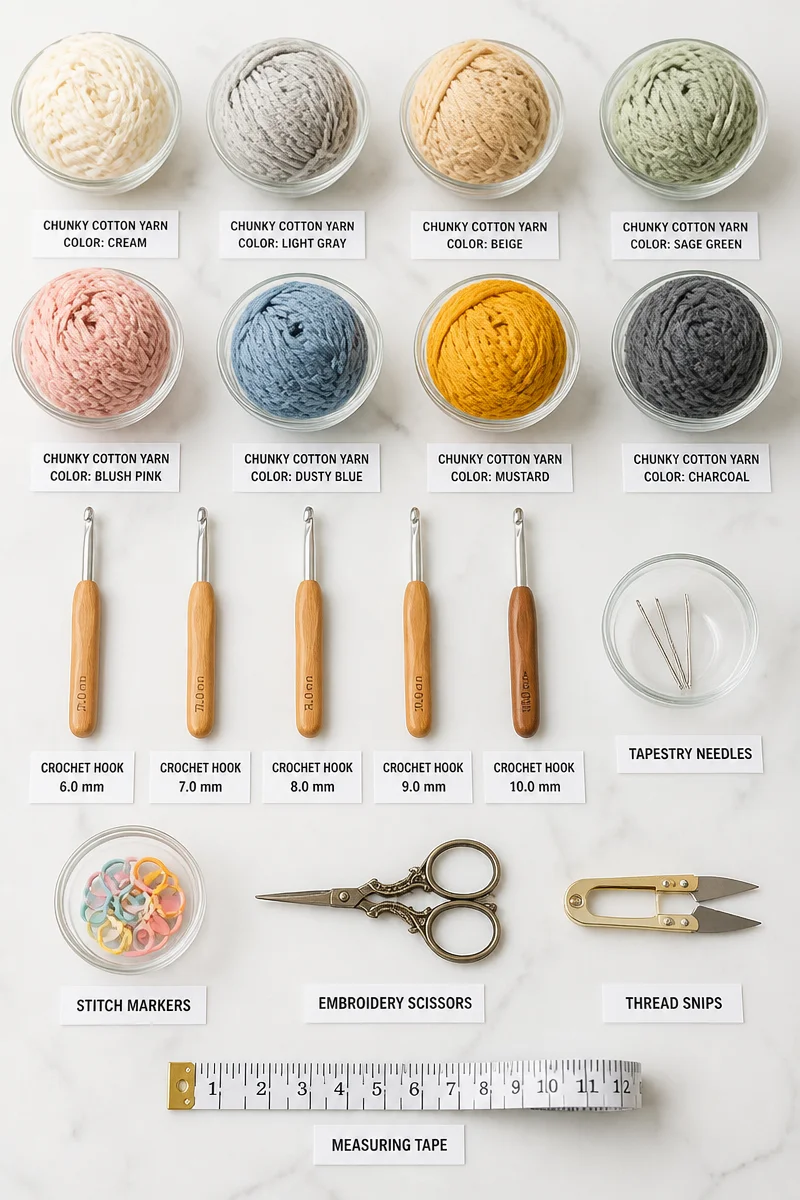 Chunky Yarn Crochet Baby Nursery Storage Basket Pattern