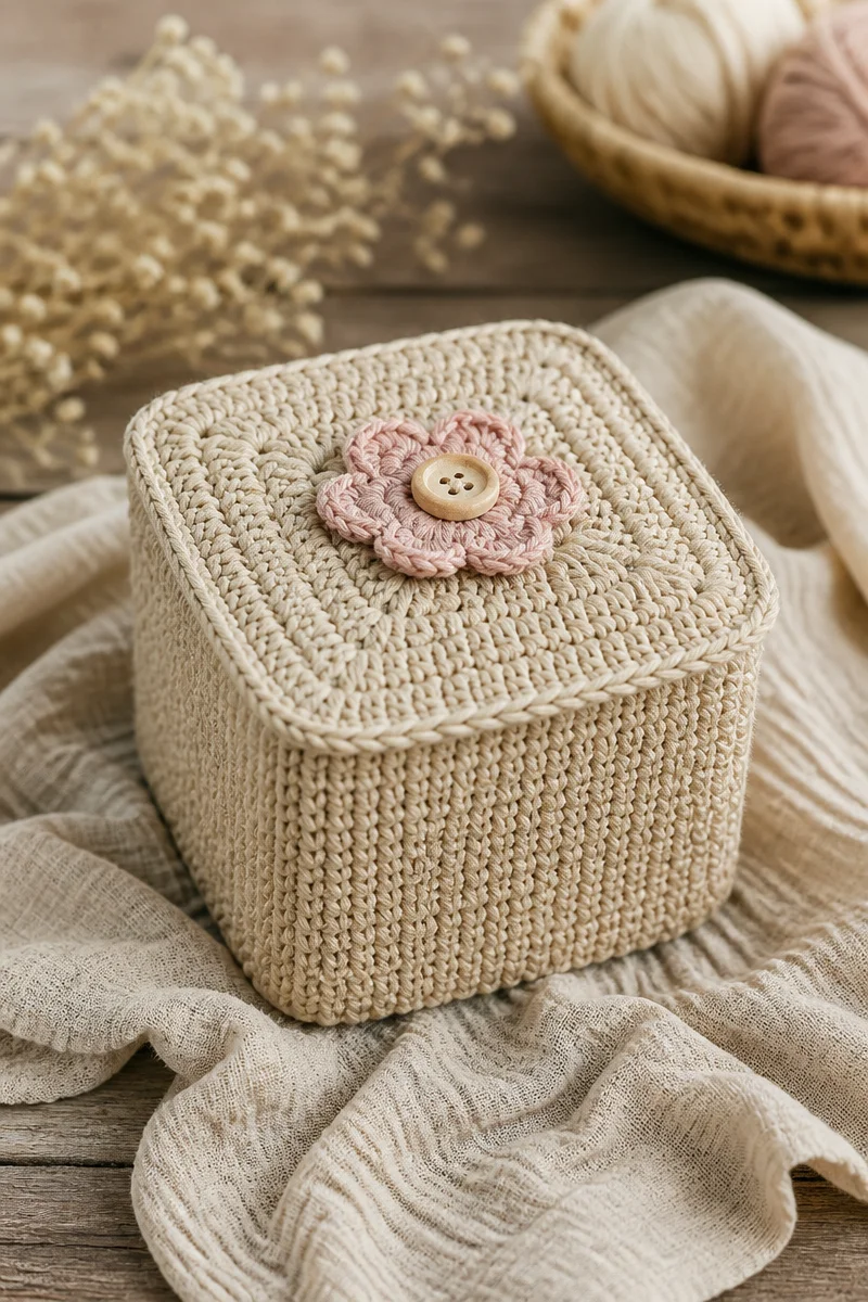 Crochet baby keepsake box pattern for preserving memories