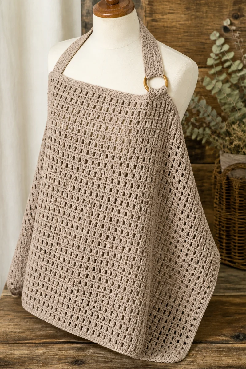 Crochet baby nursing cover pattern for stylish breastfeeding support