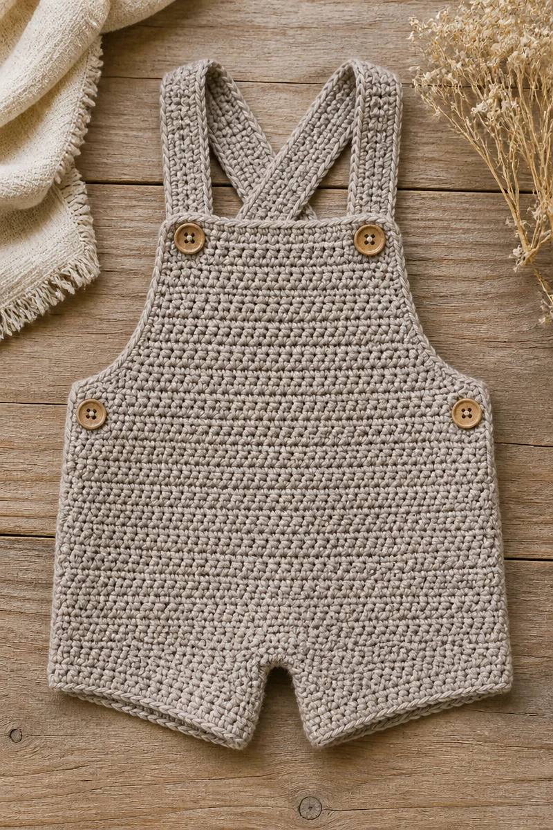 Crochet baby overall shortall pattern for adorable crochet clothing