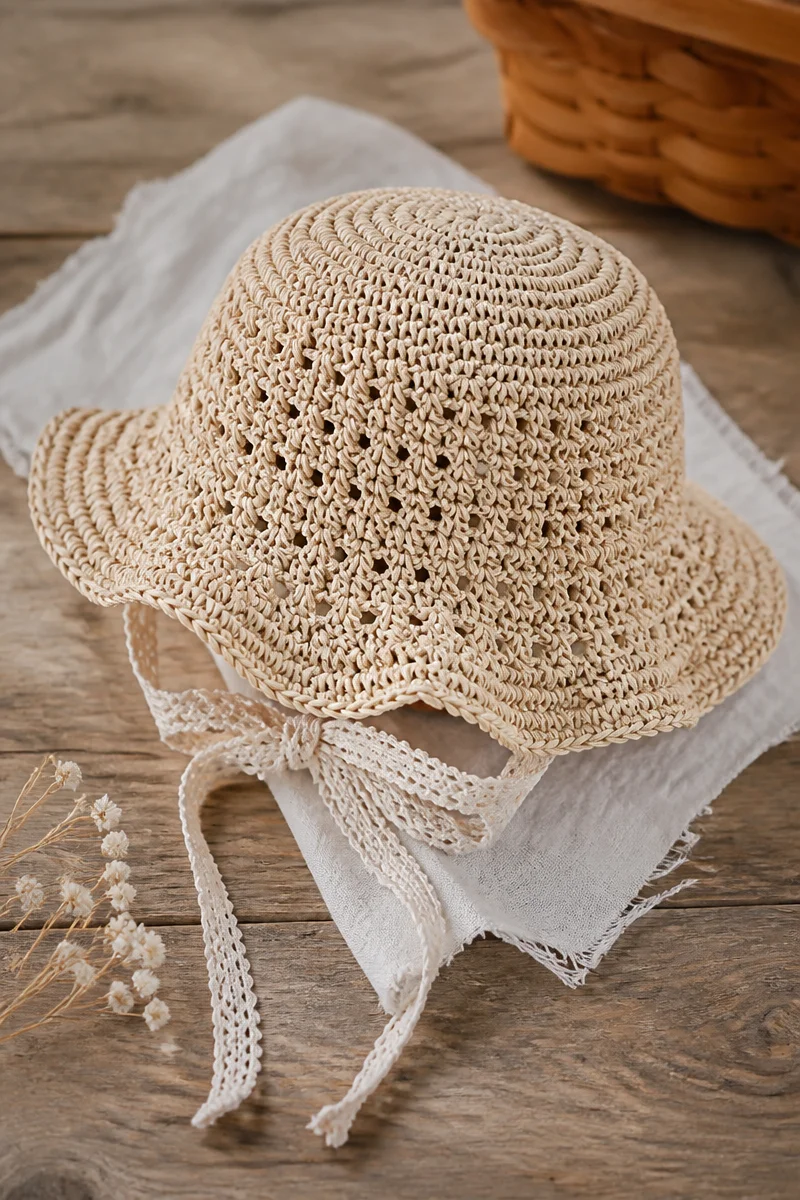 Crochet baby sunhat pattern for beach outings