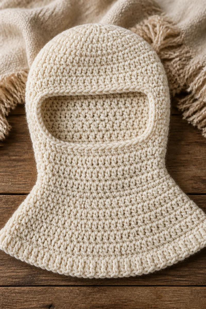 Cozy crochet balaclava hat pattern for chilly weather