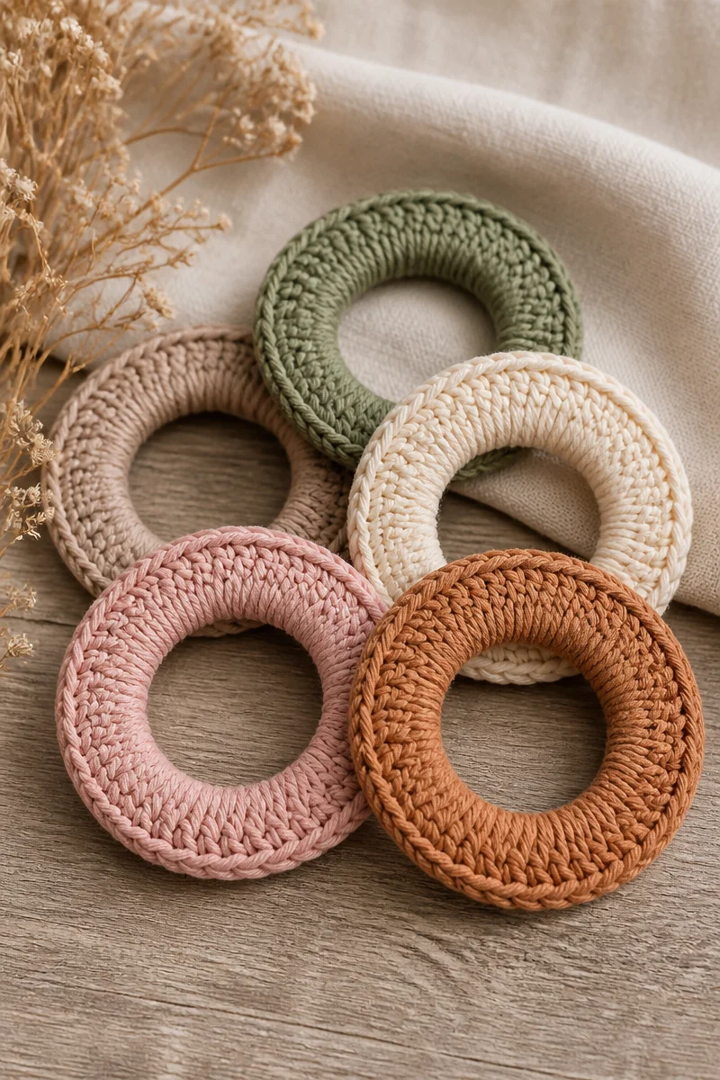 Easy crochet scrunchie pattern set for stylish hair accessories